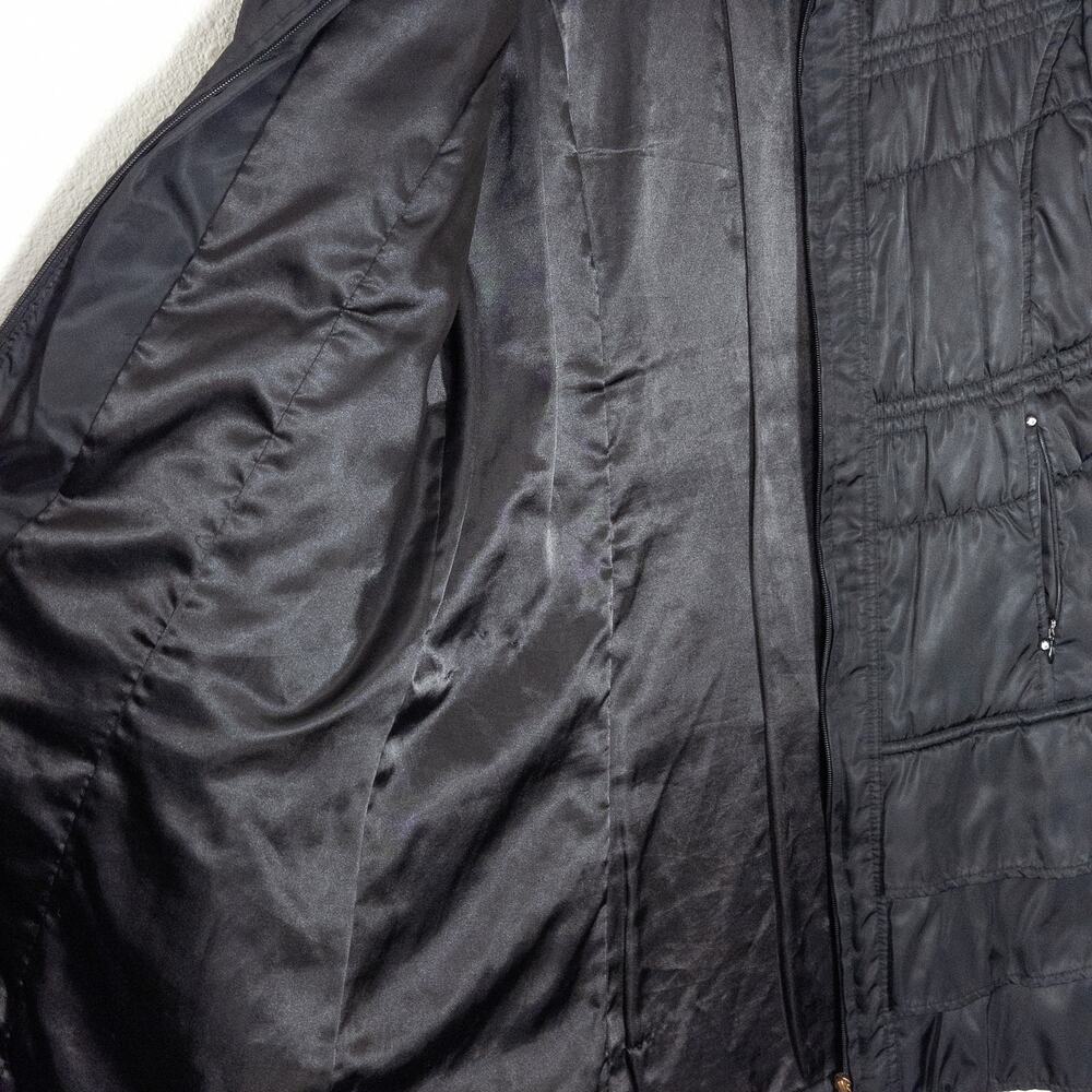 Baby Phat Quilted Puffer Jacket Black Women Size L Y2K Glam Streetwear - Picture 7 of 11